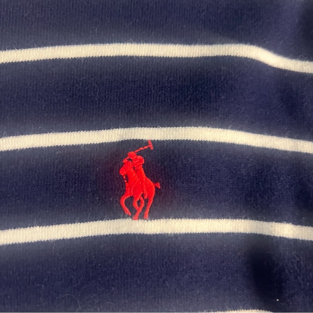 Women’s Ralph Lauren Sport Navy and White Striped Top size XL - Picture 3 of 5